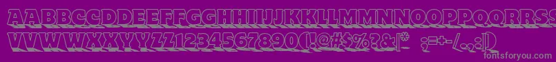 フォントToylandnf – 紫の背景に灰色の文字