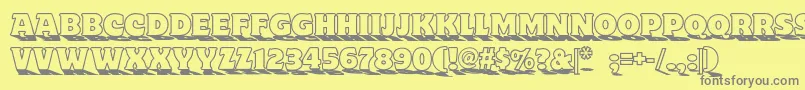Toylandnf Font – Gray Fonts on Yellow Background
