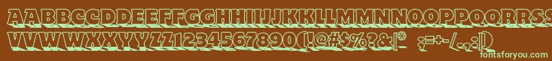 Toylandnf Font – Green Fonts on Brown Background