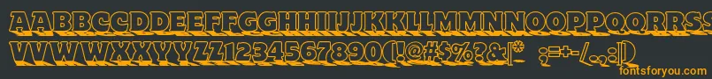 Toylandnf Font – Orange Fonts on Black Background