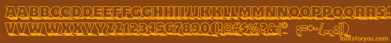 Toylandnf Font – Orange Fonts on Brown Background