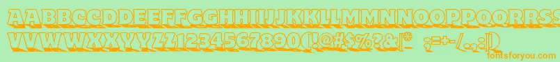 Toylandnf Font – Orange Fonts on Green Background