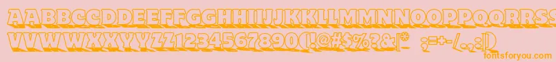 Toylandnf Font – Orange Fonts on Pink Background