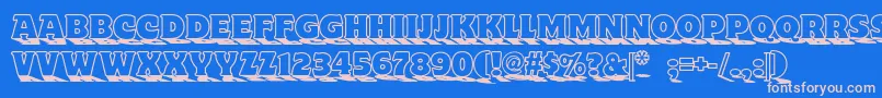 Toylandnf Font – Pink Fonts on Blue Background