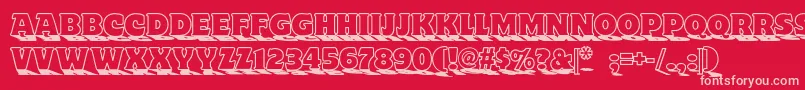 Toylandnf Font – Pink Fonts on Red Background