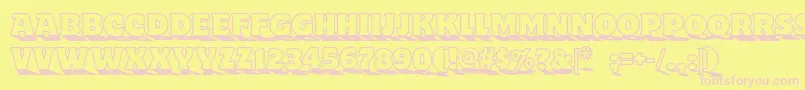 Toylandnf Font – Pink Fonts on Yellow Background