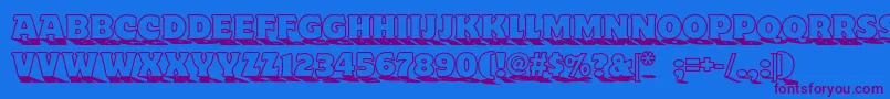 Toylandnf Font – Purple Fonts on Blue Background