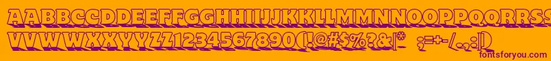 Toylandnf Font – Purple Fonts on Orange Background
