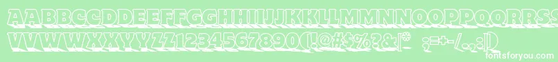 Toylandnf Font – White Fonts on Green Background