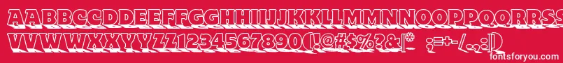 Toylandnf Font – White Fonts on Red Background