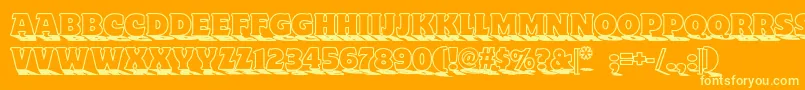 Toylandnf Font – Yellow Fonts on Orange Background