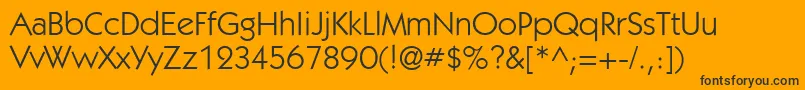 Шрифт KabelgttBook – чёрные шрифты на оранжевом фоне