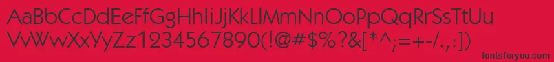 フォントKabelgttBook – 赤い背景に黒い文字