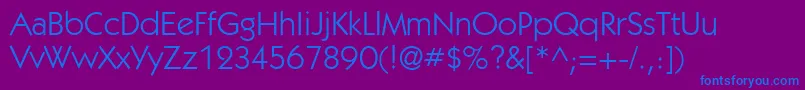 Шрифт KabelgttBook – синие шрифты на фиолетовом фоне