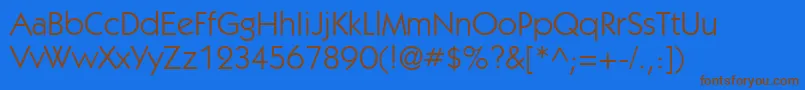 KabelgttBook Font – Brown Fonts on Blue Background