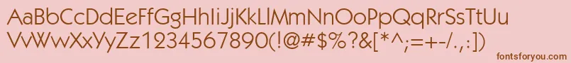Шрифт KabelgttBook – коричневые шрифты на розовом фоне