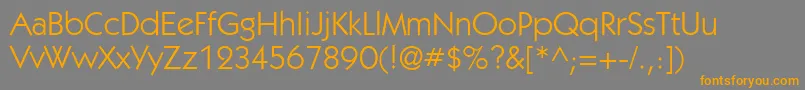 フォントKabelgttBook – オレンジの文字は灰色の背景にあります。