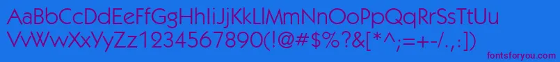 Шрифт KabelgttBook – фиолетовые шрифты на синем фоне