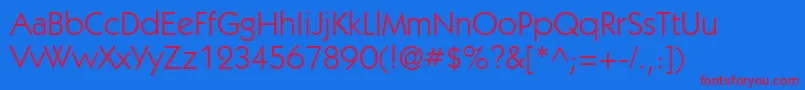KabelgttBook Font – Red Fonts on Blue Background