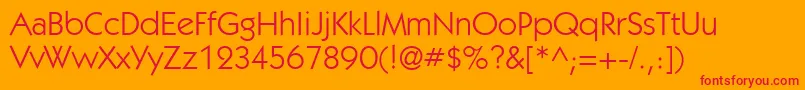 KabelgttBook Font – Red Fonts on Orange Background