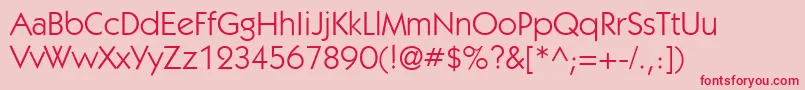 KabelgttBook-fontti – punaiset fontit vaaleanpunaisella taustalla