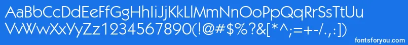 KabelgttBook Font – White Fonts on Blue Background