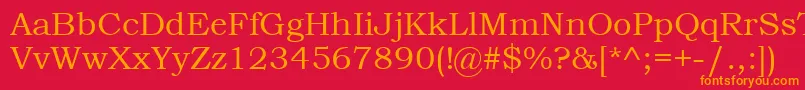 BookmanOldStyle Font – Orange Fonts on Red Background