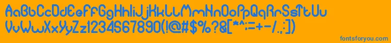 PureAndSimpleEverytime Font – Blue Fonts on Orange Background
