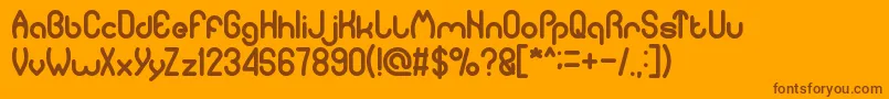 PureAndSimpleEverytime Font – Brown Fonts on Orange Background