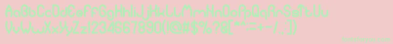 PureAndSimpleEverytime Font – Green Fonts on Pink Background