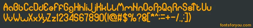 PureAndSimpleEverytime Font – Orange Fonts on Black Background