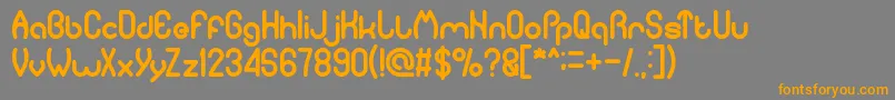 PureAndSimpleEverytime Font – Orange Fonts on Gray Background