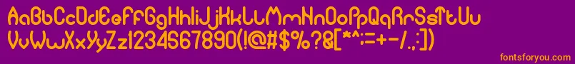 PureAndSimpleEverytime Font – Orange Fonts on Purple Background