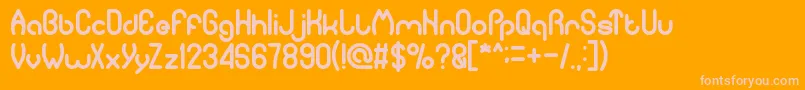 PureAndSimpleEverytime Font – Pink Fonts on Orange Background