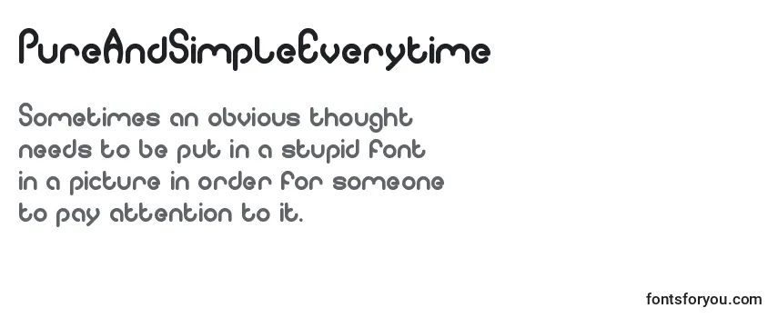 PureAndSimpleEverytime Font