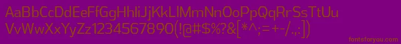 Czcionka AthabascaCdBk – brązowe czcionki na fioletowym tle