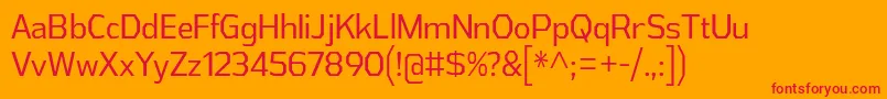 AthabascaCdBk Font – Red Fonts on Orange Background