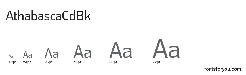 AthabascaCdBk Font Sizes