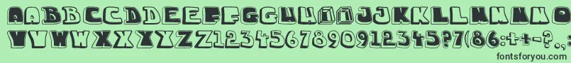 Chuckablock16 Font – Black Fonts on Green Background