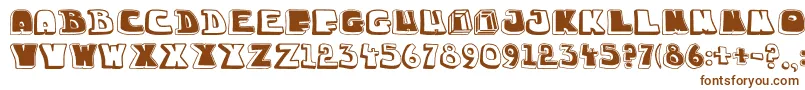 Шрифт Chuckablock16 – коричневые шрифты на белом фоне