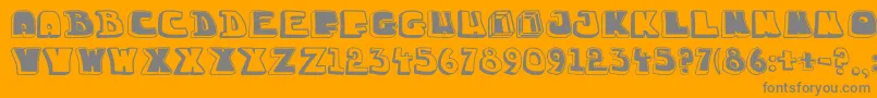 Chuckablock16 Font – Gray Fonts on Orange Background
