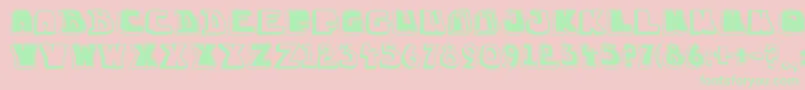 Chuckablock16 Font – Green Fonts on Pink Background