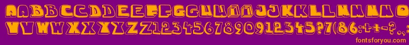 Chuckablock16 Font – Orange Fonts on Purple Background