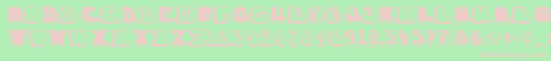 Chuckablock16 Font – Pink Fonts on Green Background