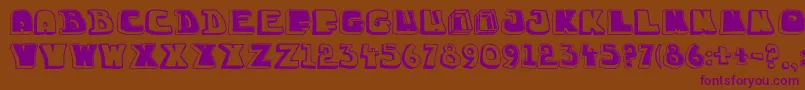 Chuckablock16 Font – Purple Fonts on Brown Background