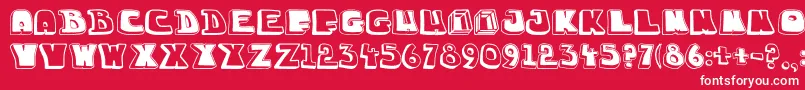 Chuckablock16 Font – White Fonts on Red Background