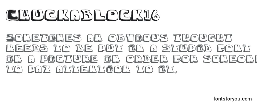 Шрифт Chuckablock16