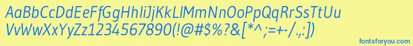 fuente GudeaItalic – Fuentes Azules Sobre Fondo Amarillo