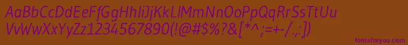 More about GudeaItalic Font GudeaItalic Font – Purple Fonts on Brown Background