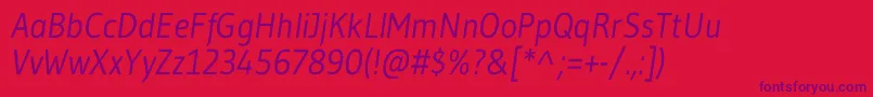 GudeaItalic Font – Purple Fonts on Red Background